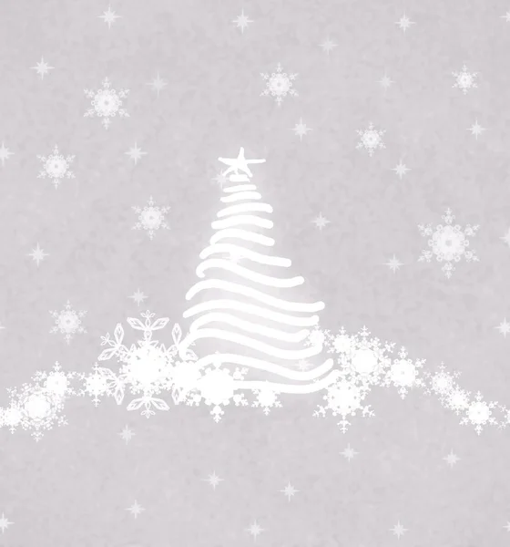 Fundo Branco Com Árvore Natal — Fotografia de Stock