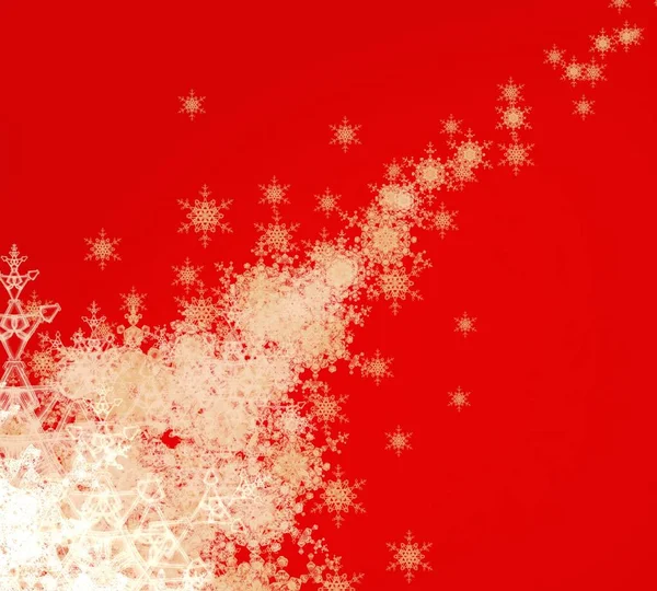 Weihnachten Himmel Hintergrund Mit Schneeflocken — Stockfoto