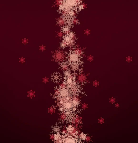 Schöner Weihnachtsbaum Mit Schneeflocken — Stockfoto