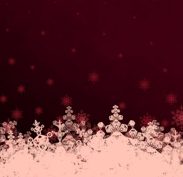 Weihnachtsbaum Hintergrund Mit Schneeflocken — Stockfoto
