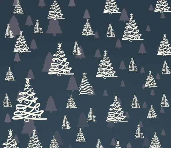 Vector Illustration Christmas Tree — Stock Photo, Image