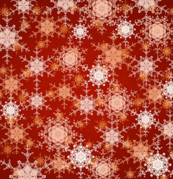 Abstracte Kerstachtergrond Met Sneeuwvlokken — Stockfoto