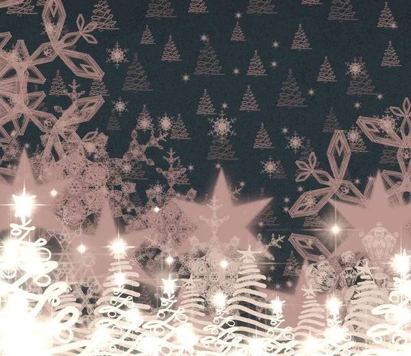 雪片と抽象的なクリスマスのテクスチャ — ストック写真