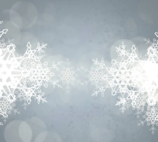 Blue Sky Background Snowflakes — Stock Photo, Image