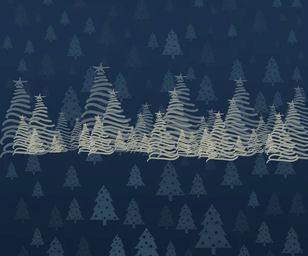 Vektorillustration Von Weihnachtsbäumen — Stockfoto