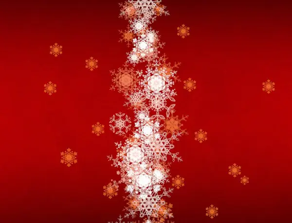 Kerstboom Achtergrond Met Sneeuwvlokken — Stockfoto