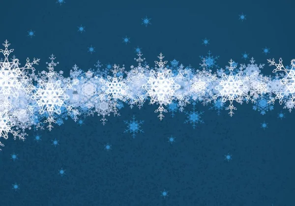 Blue Sky Background Snowflakes — Stock Photo, Image