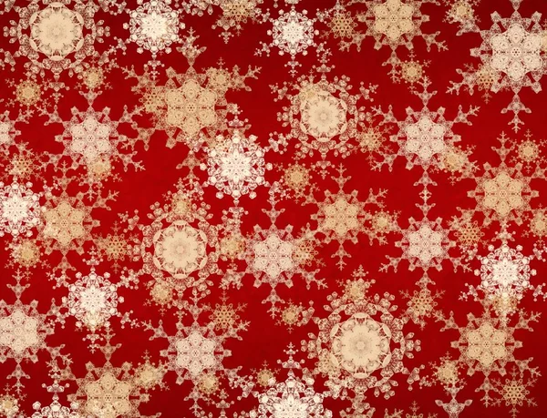 Abstracte Kerstachtergrond Met Sneeuwvlokken — Stockfoto