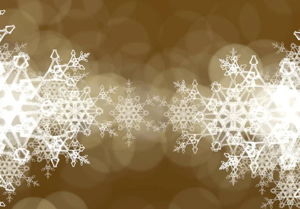 Abstracte Kerstachtergrond Met Sneeuwvlokken — Stockfoto