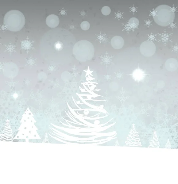 Счастливого Рождественского Фона Снежинками — стоковое фото