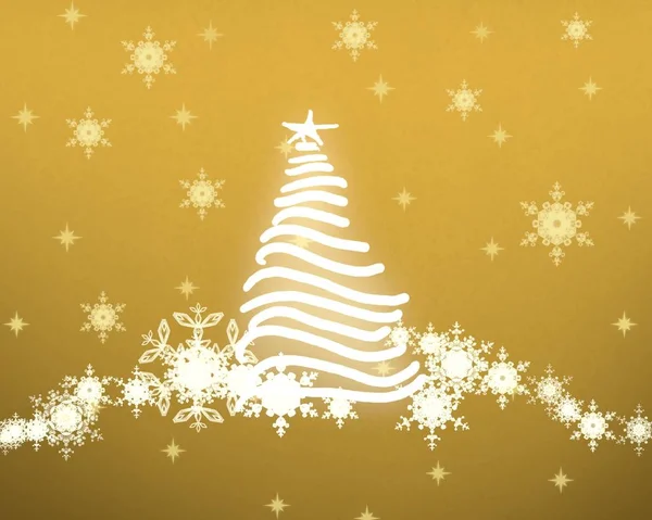 Vector Illustration Christmas Tree — Stock Photo, Image