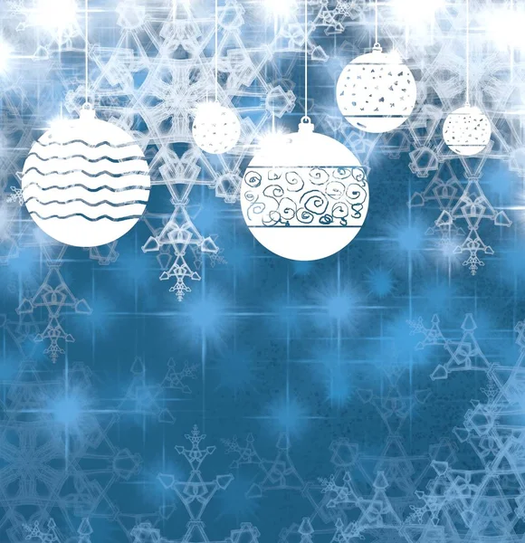 christmas greeting card with snowflakes