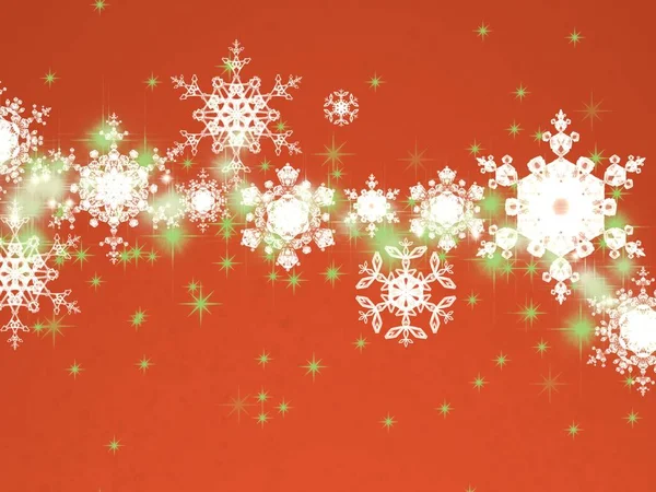 Červené Vánoční Pozadí Sněhové Vločky — Stock fotografie