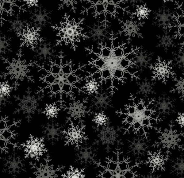 Abstracte Naadloze Achtergrond Met Sneeuwvlokken — Stockfoto
