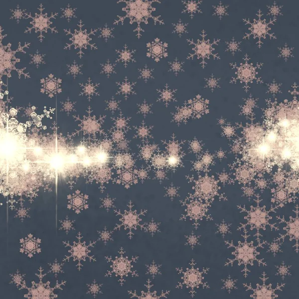 Fondo Navidad Abstracto Con Copos Nieve — Foto de Stock