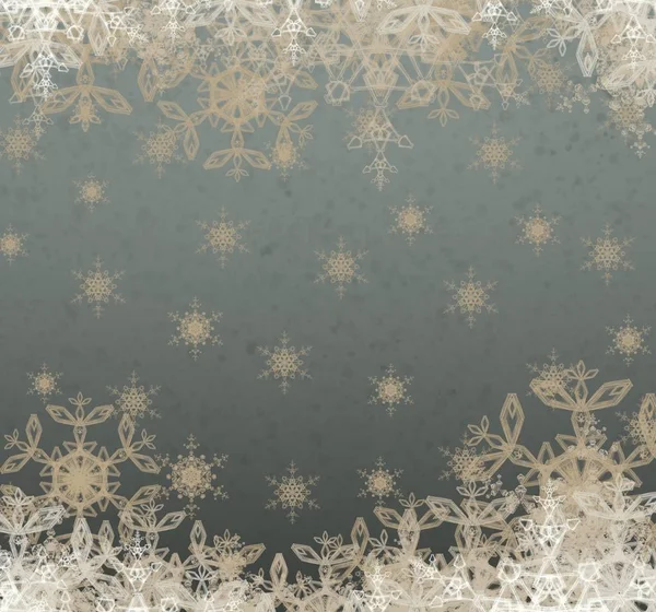 Hintergrund Mit Schnee Und Blumen — Stockfoto