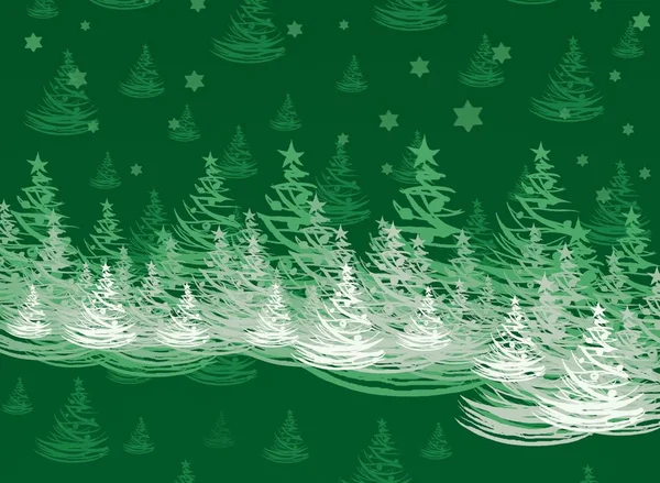 Noel Ağaçları Ile Mutlu Yıl Arka Plan — Stok fotoğraf