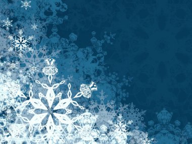 Kar taneleriyle soyut noel arkaplanı 