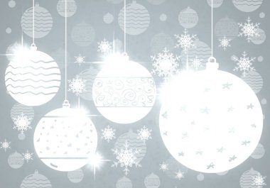 Noel topları ile vektör arka plan