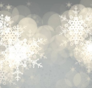 Kar taneleriyle soyut noel arkaplanı
