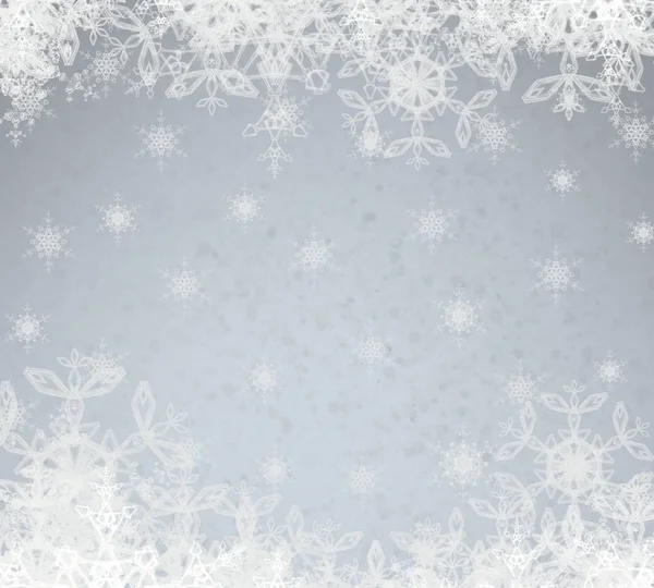 Fondo Navidad Invierno Con Copos Nieve —  Fotos de Stock