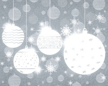 Noel topları ile vektör arka plan