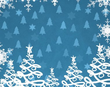 Kar taneleriyle vektör pürüzsüz desen