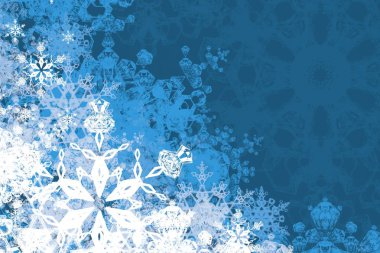 Kar taneleriyle soyut noel arkaplanı