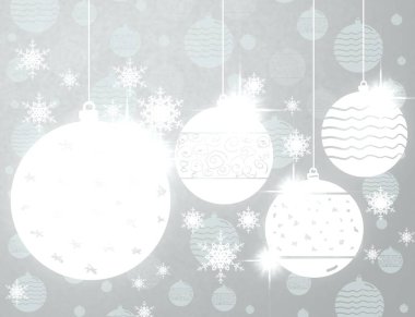 Noel topları ile vektör arka plan