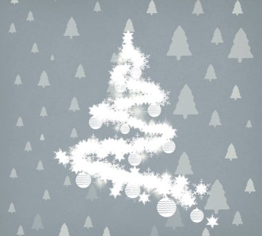 Kar taneleriyle vektör pürüzsüz desen