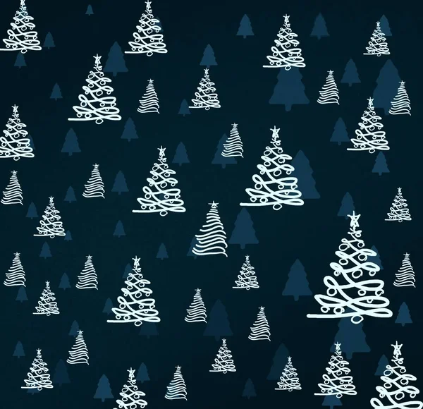 Vector Illustration Christmas Tree — Stock Photo, Image