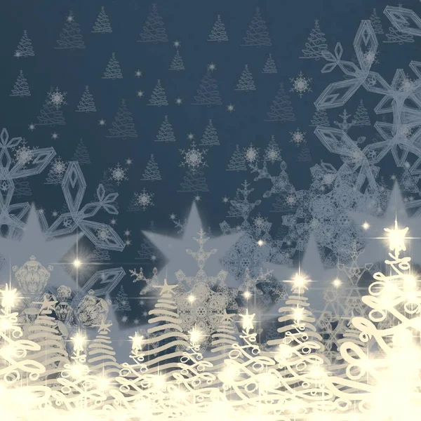 Vector Navidad Fondo Con Copos Nieve — Foto de Stock