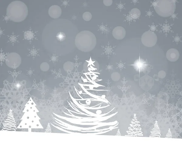 Vektor Weihnachten Hintergrund Mit Schneeflocken — Stockfoto