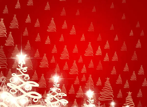 Senza Soluzione Continuità Modello Natale Con Sfondo Rosso Bianco — Foto Stock