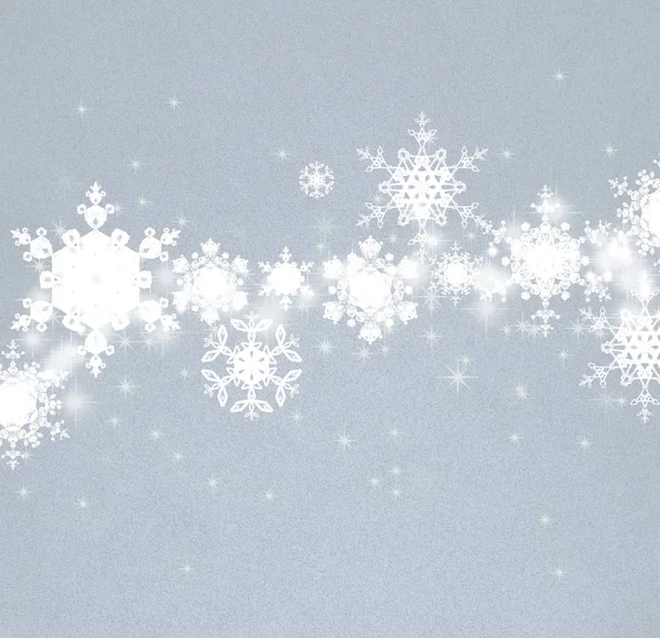 Blue Sky Background Snowflakes — Stock Photo, Image