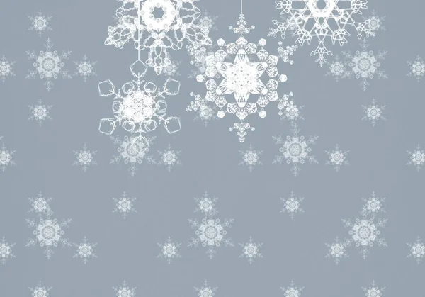 雪片とベクトルシームレスパターン — ストック写真