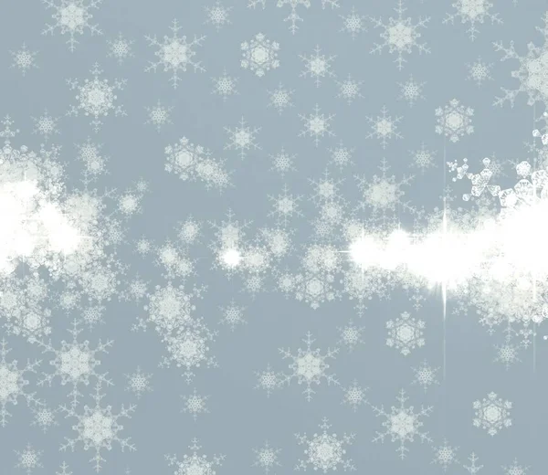 눈송이와 크리스마스 반짝이 — 스톡 사진