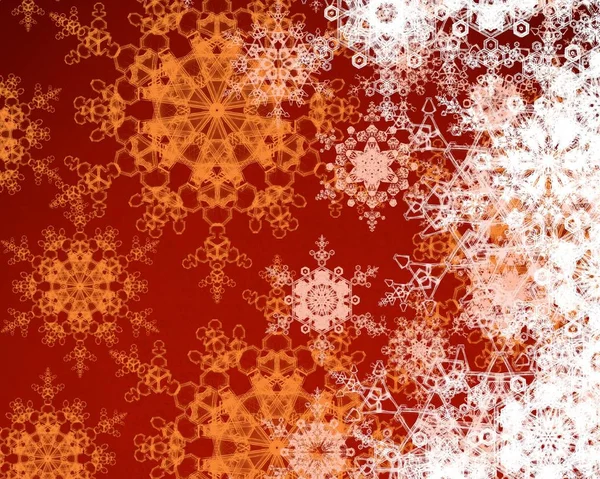 Fondo Navidad Abstracto Con Copos Nieve — Foto de Stock