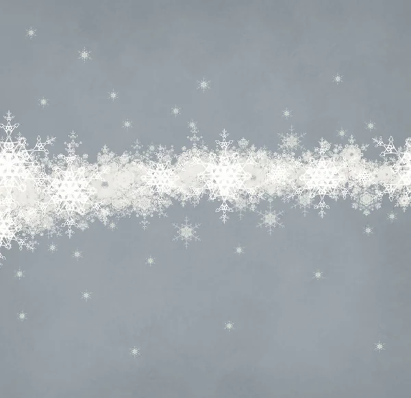 Sfondo Del Cielo Natale Con Fiocchi Neve — Foto Stock