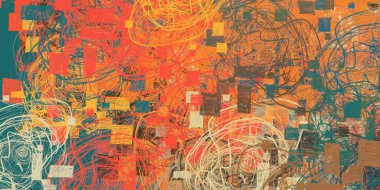 farklı desenleri ile soyut grunge duvar kağıdı