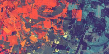 Farklı renk kalıplarına sahip soyut grunge arkaplanı