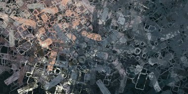 Farklı elementlere sahip soyut arkaplan