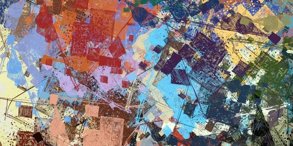 Abstracte Achtergrond Met Verschillende Kleurpatronen — Stockfoto