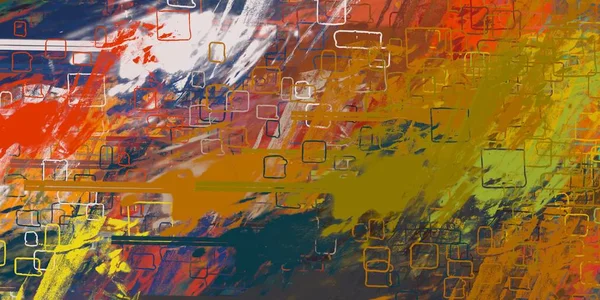 Kleurrijke Abstracte Behang Met Verven Textuur — Stockfoto