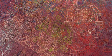 kopyalama alanı ile modern dijital arka plan