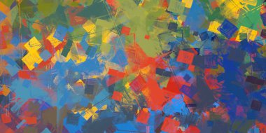 farklı renklerle soyut desen