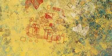 metin için alan ile grunge renkli desen