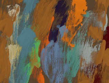 El yapımı tuvale yağlı boya. Soyut sanat dokusu. Renkli doku. Modern sanat eserleri. Yağlı boya darbeleri. Fırça darbeleri. Modern sanat. Çağdaş sanat. Sanatsal tuval.      