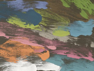 El yapımı tuvale yağlı boya. Soyut sanat dokusu. Renkli doku. Modern sanat eserleri. Yağlı boya darbeleri. Fırça darbeleri. Modern sanat. Çağdaş sanat. Sanatsal tuval. 