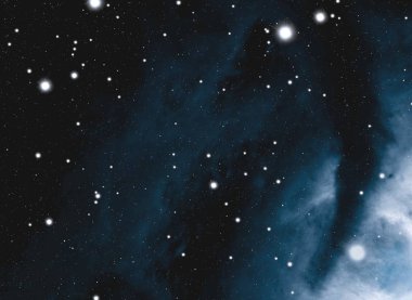 Derin uzay yıldız alanı. Evren yıldızlarla ve gazla dolu. çok uzak bir evren çizimi.